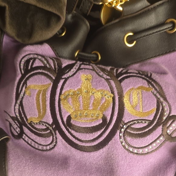 Juicy Couture Purple and Brown Day Dreamer Embroidered Shoulder Bag - Picture 8 of 10